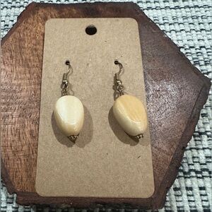 Elegant Tan Dangle Earrings